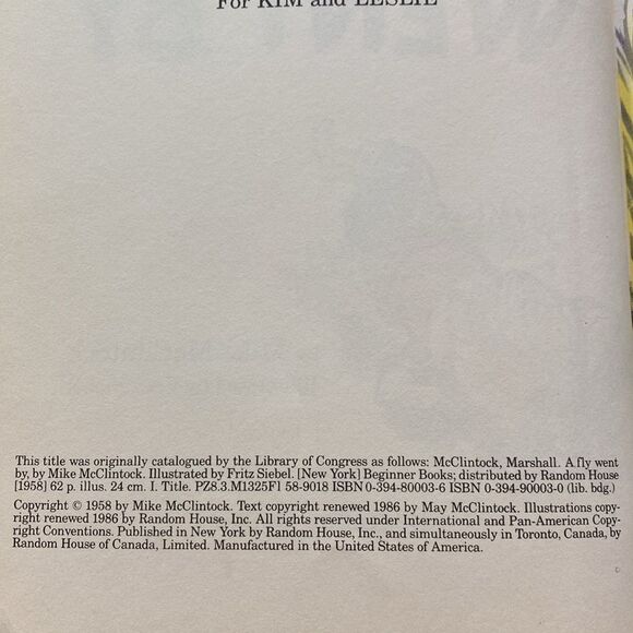 “A Fly Went By” — Mike McClintock (Beginner Books Hardcover) - Picture 4 of 4